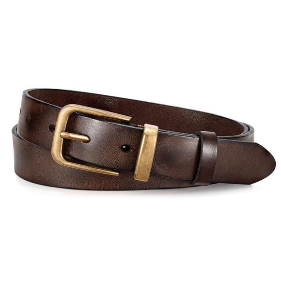 Women Genuine Leather Belt With Bronze Buckle,ladies Leather Belt For Jeans🙂